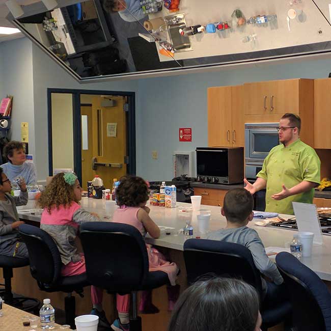 chef ryan callahan teaching cooking for chemo to kids children with cancer